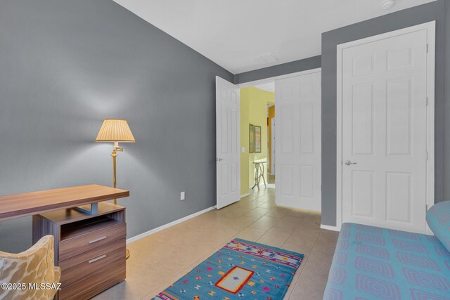 view of tiled bedroom