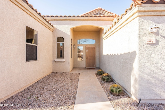 view of doorway to property