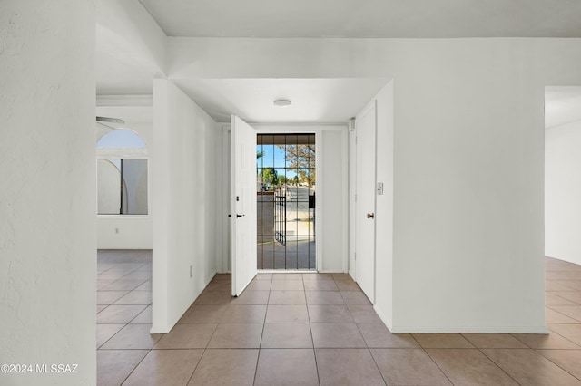 view of tiled foyer