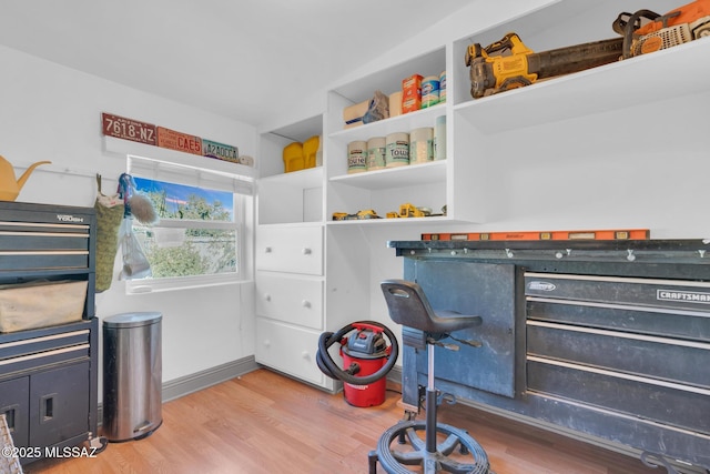 interior space featuring hardwood / wood-style floors