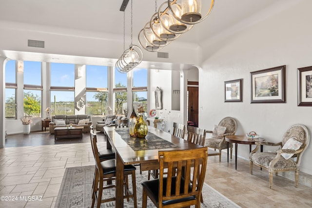 dining space featuring a healthy amount of sunlight