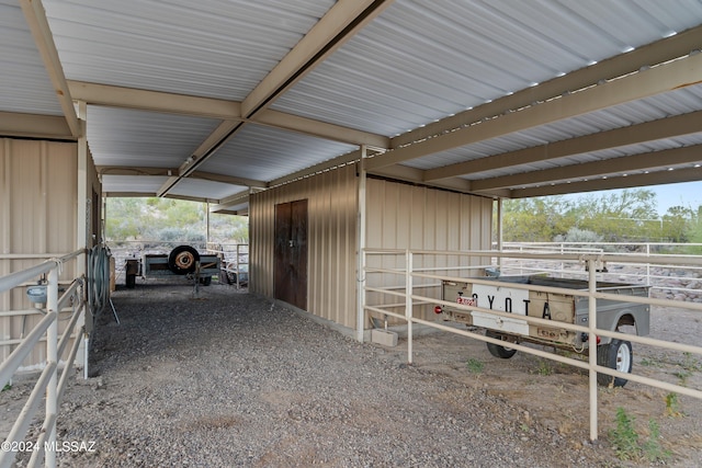 view of horse barn