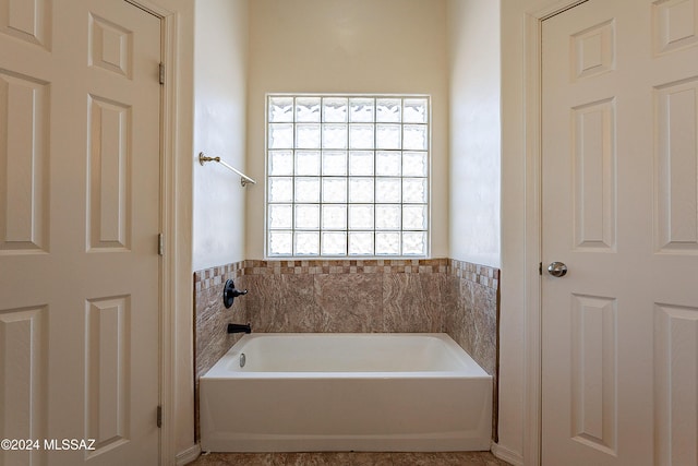 bathroom featuring a bathtub