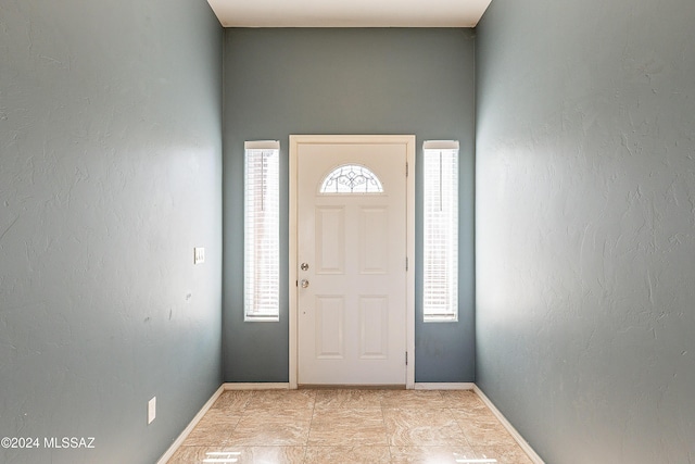 foyer entrance with plenty of natural light