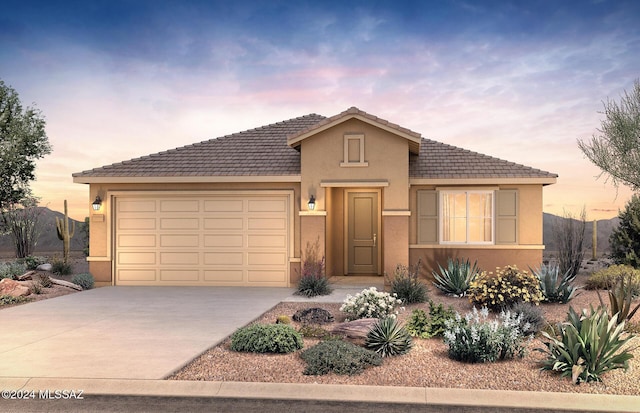 view of front of home featuring a garage