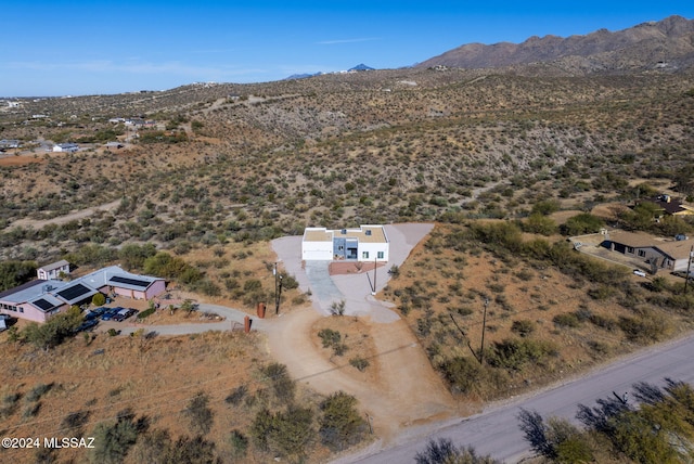 aerial view with a mountain view