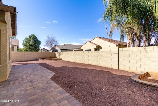 view of yard with a patio