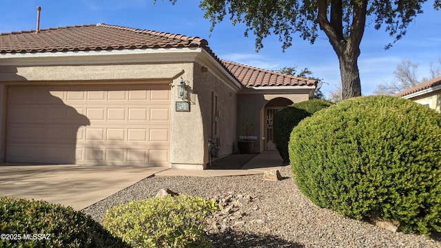 view of home's exterior featuring a garage