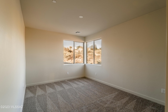 view of carpeted spare room