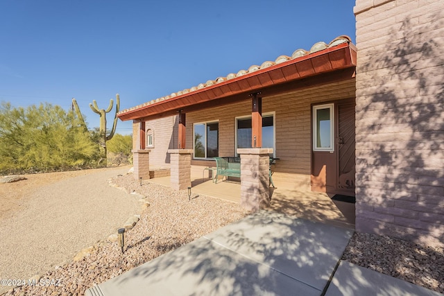 view of front of home featuring covered porch