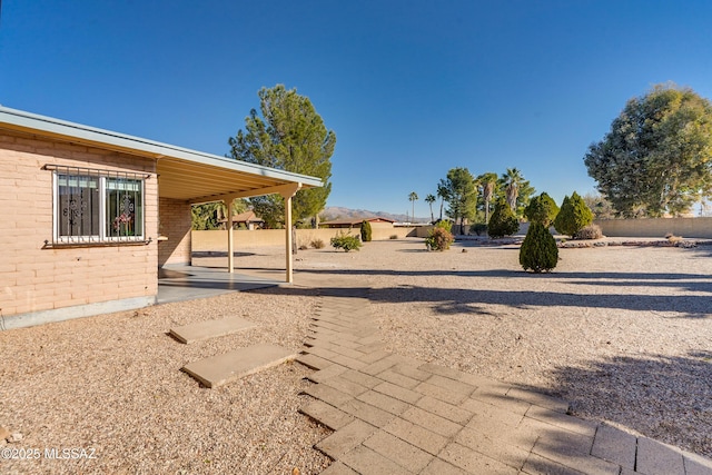 view of yard with a patio