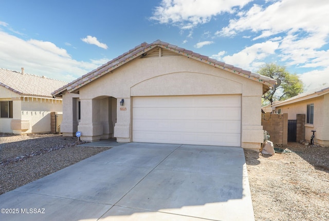 ranch-style house with a garage