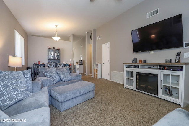 view of carpeted living room