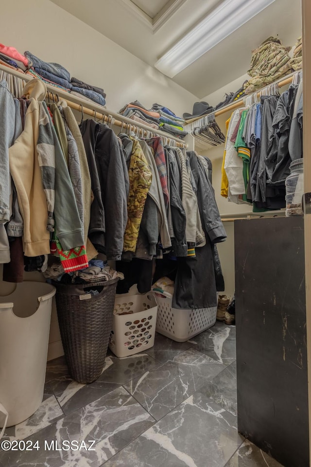 view of walk in closet