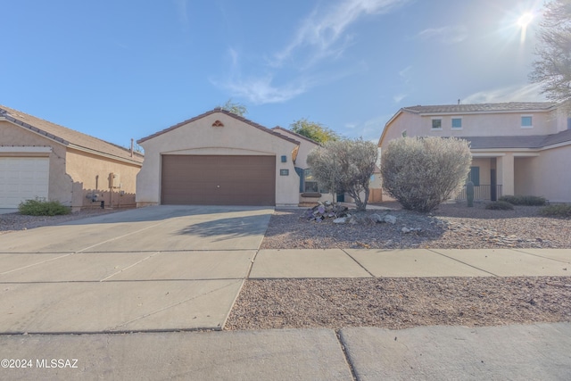 view of front of house featuring a garage