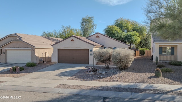 ranch-style house featuring a garage