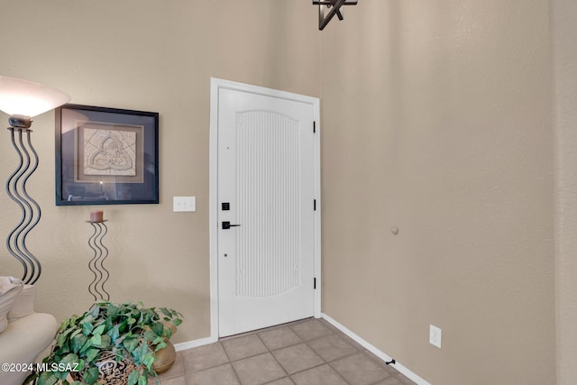 view of tiled entrance foyer