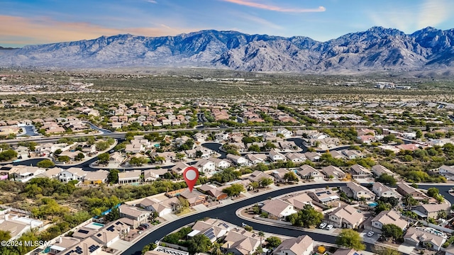 aerial view featuring a mountain view