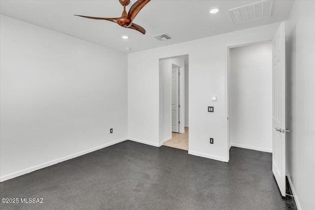 unfurnished bedroom with ceiling fan