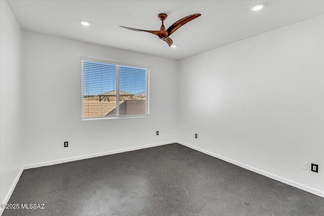 empty room with ceiling fan