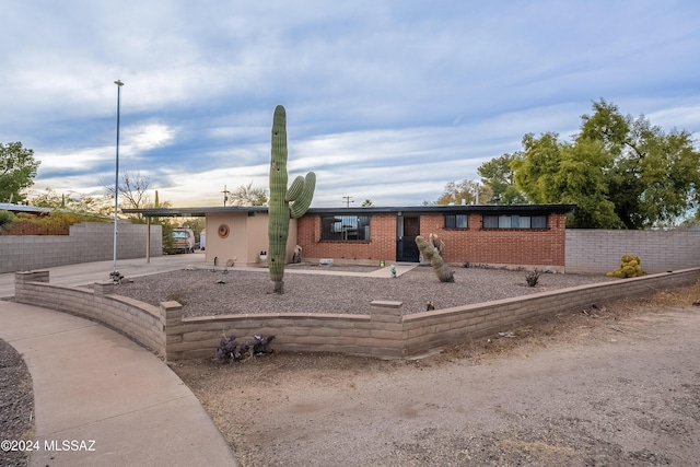 view of yard featuring a fenced in pool and a patio