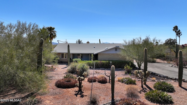 view of front of property with fence