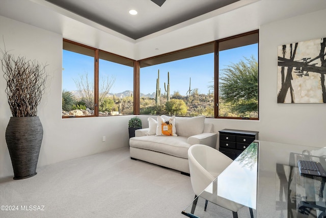 interior space with carpet floors