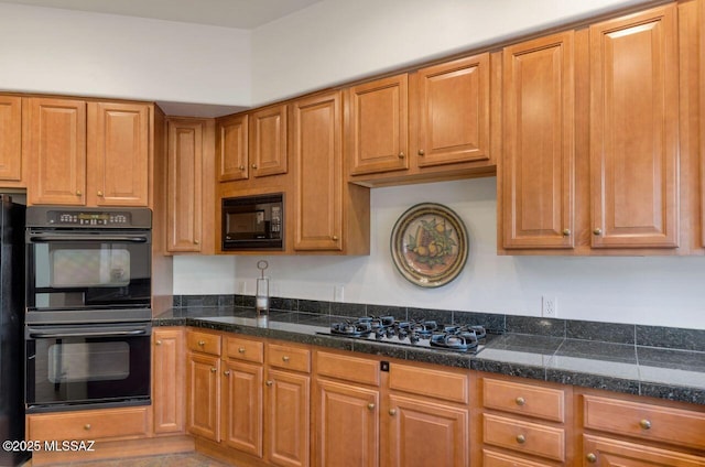 kitchen featuring black appliances