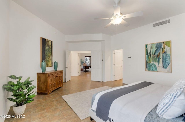 bedroom with ceiling fan