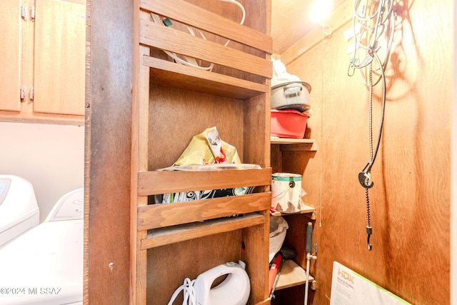 interior space featuring independent washer and dryer