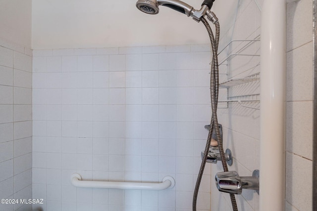 room details with tiled shower