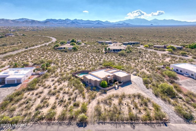 aerial view featuring a mountain view