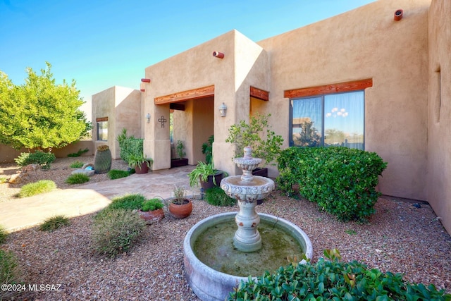 view of pueblo-style home