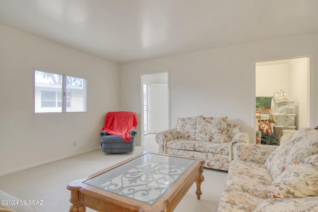 view of carpeted living room