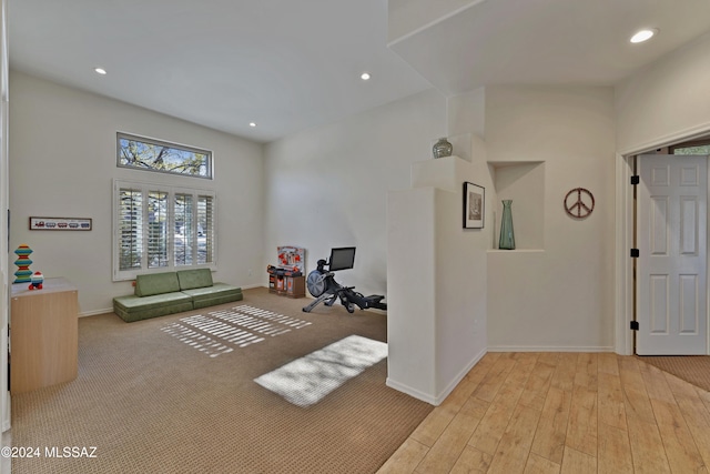 interior space featuring light wood-type flooring