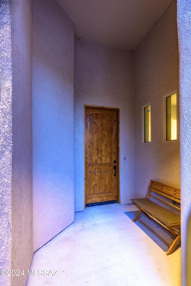 view of doorway to property