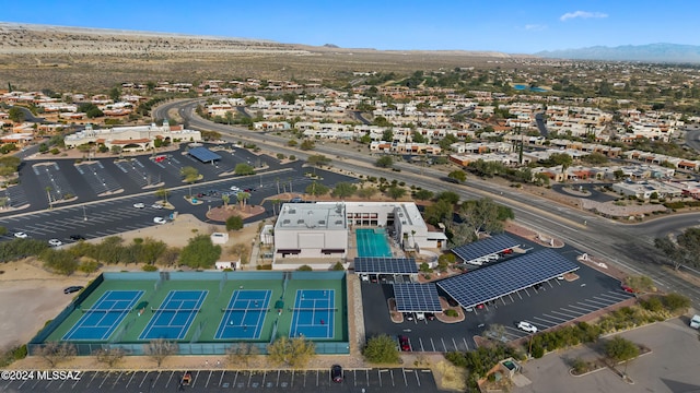 bird's eye view featuring a mountain view