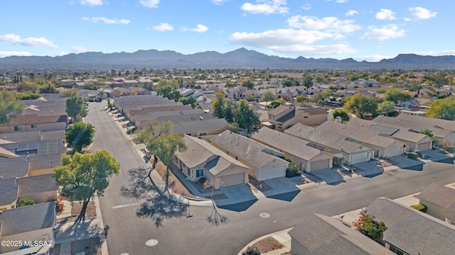 aerial view featuring a mountain view