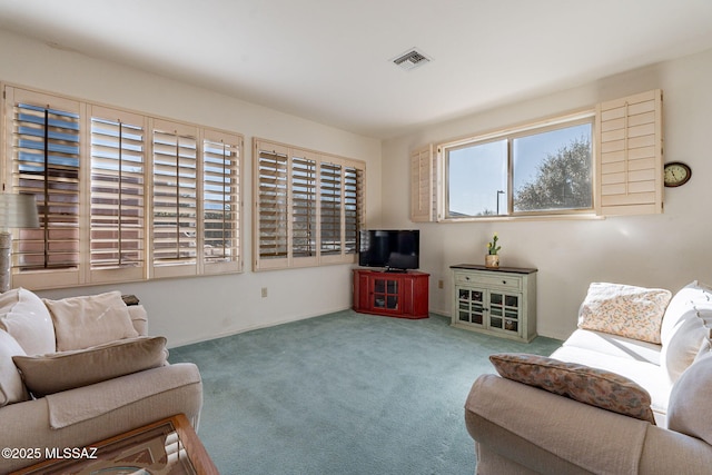 view of carpeted living room