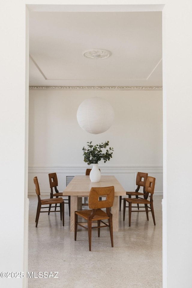 view of dining area