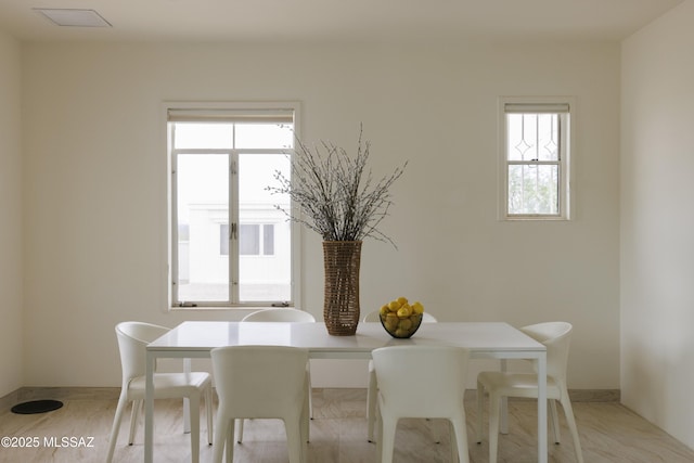 view of dining area