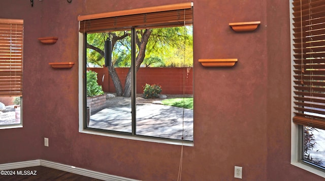 entryway featuring hardwood / wood-style floors