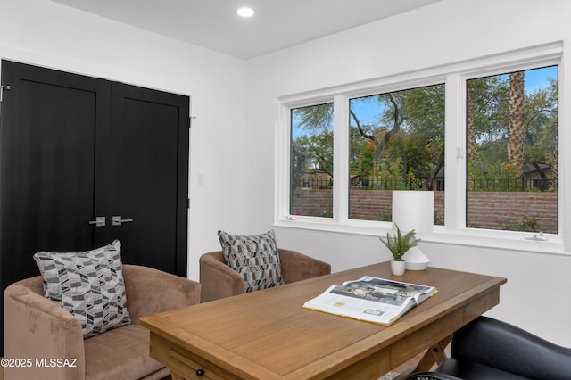 office area with a wealth of natural light