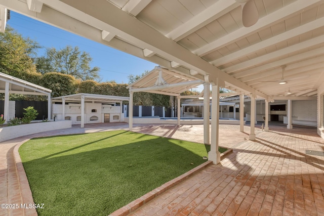 view of yard with a patio