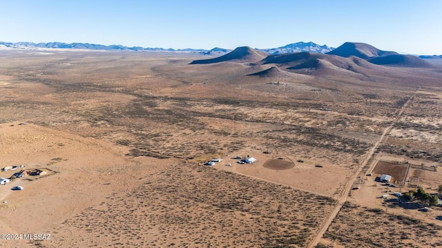 aerial view featuring a mountain view