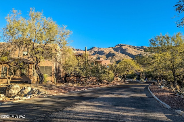 view of road featuring a mountain view