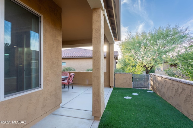 view of yard with a patio