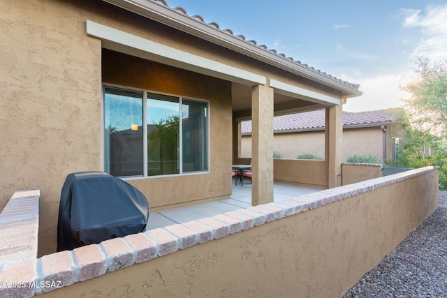 view of patio / terrace featuring grilling area