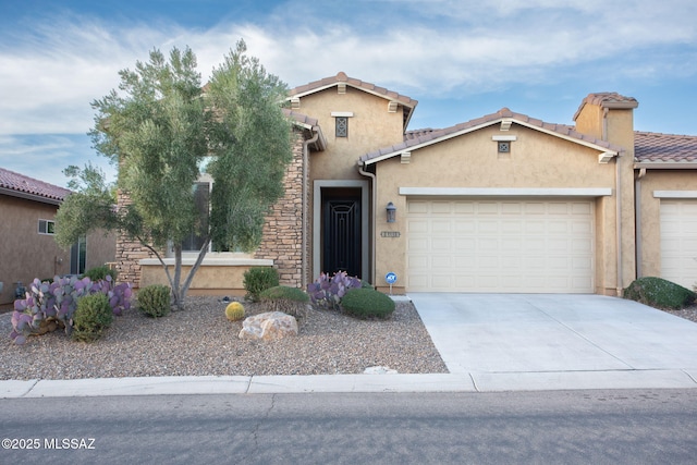 view of front of home featuring a garage