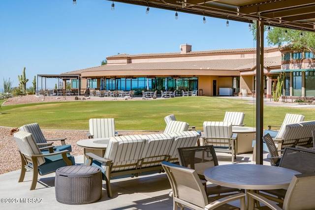 view of patio / terrace with an outdoor living space